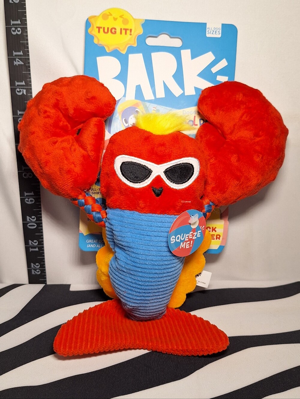 NWT Bark Brock Lobster Dog Toy All Dog Sizes